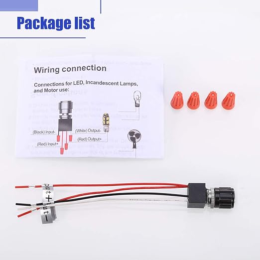 ALOVECO 12 Volt DC Dimmer Switch for LED RV Lights Interior, 5-24 Volts LED Ceiling Dome Lights Dimmer and Switch for Camper, Recreational Vehicle, Halogen, Truck, Marine and Strip Lighting(2 Pack)