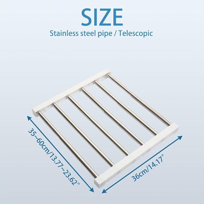 Hershii Adjustable Closet Shelf Wardrobe Rail Metal Hanging Rod Storage Rack Extendable Clothes Divider Separator Organizer f