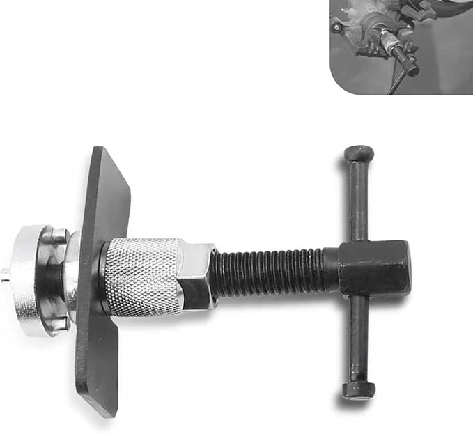Car Brake Pad Replacement Tool, Disc Brake Caliper Compression Tool Kit, Anti-rust Piston Rewind Device with 2 Adapters and C