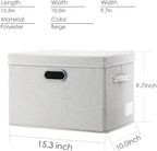 PRANDOM Collapsible Storage Bin with Lid [1-Pack] Fabric Foldable Storage Box Organizer Container Basket Cube with Cover for 