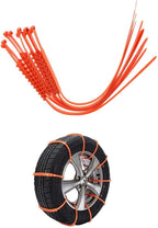 FLAMEER 10 PCS Snow Tire Chain Anti-Slip Chains for Car Truck SUV Emergency Security Winter Driving,Adjustable Zip-tie
