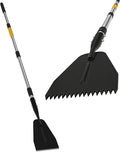 Ice Scraper for Driveway, Saw-Tooth Ice Chopper for Driveway, Heavy Duty Jagged Scraper with 61 Inch Long Handle, All Steel Thick Blade Snow Breaking Ice Remover Tool for Sidewalk, Walkway, Roads