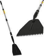 Ice Scraper for Driveway, Saw-Tooth Ice Chopper for Driveway, Heavy Duty Jagged Scraper with 61 Inch Long Handle, All Steel Thick Blade Snow Breaking Ice Remover Tool for Sidewalk, Walkway, Roads