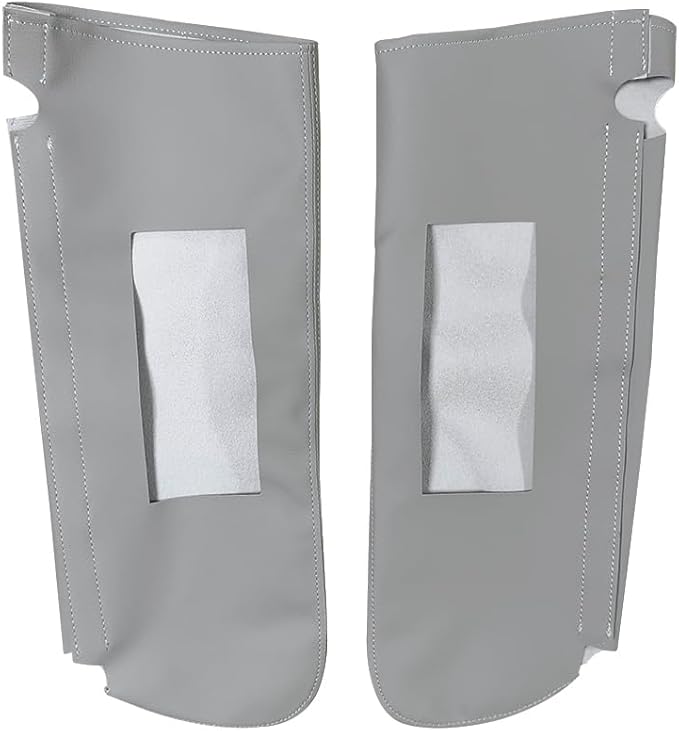 Car Sun Visor Cover Pair Fit for Chevy Tahoe Suburban Yukon 1995-1999, Microfiber Leather, Gray