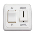 RV 12V DC Toggle Switch with High Side Dimmer Control for LED, Halogen, Incandescent - RV, Auto, Truck, Marine, and Strip Lighting (White)