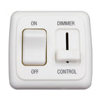 RV 12V DC Toggle Switch with High Side Dimmer Control for LED, Halogen, Incandescent - RV, Auto, Truck, Marine, and Strip Lighting (White)