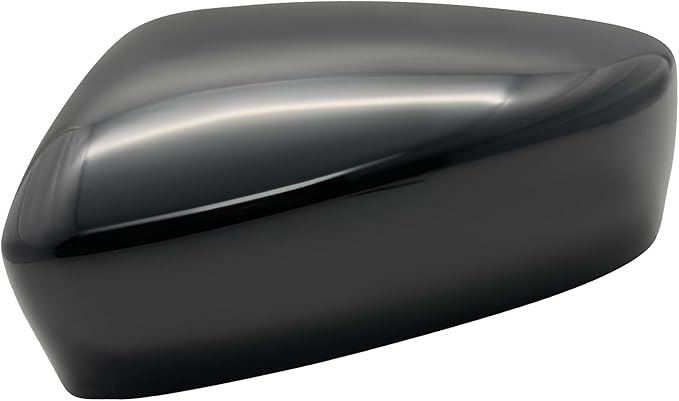 A-Premium Driver Side Rearview Mirror Cover Cap - Compatible with Mazda 3 2014 2015 2016 2017 2018 Sedan - Smooth Black, Built in Japan