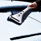 Zento Deals Heated Car Window Snow/Ice Scraper with Light - Extendable 12V LED Light with 15.8 feet Long Cord (2) (Silver - (1pc))