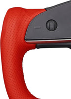 MEWANT Hand Stitched Red Leather Tesla Model S Yoke Steering Wheel Cover Wrap for Tesla Model S 2021-2023 / Model X 2021-2023 Tesla Yoke Steering Wheel Accessories