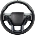 Belinous Leather Steering Wheel Cover Lace Up, Hand-Stitch on Wrap, Steering Wrap Compatible with Ford 2015-2020 F-150/2017-2021 F-250 F-350 F-450 F-550/2020-2021 F-600/2021 F-650 F-750 (Black)