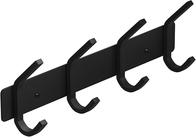 VAEHOLD Wall Hooks, Heavy Duty Aluminum Towel Hooks for Hanging Coat, Hat, Key, Clothes, Closet Hook Wall Mount for Kitchen, 