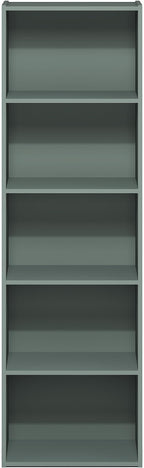 Furinno LUDER Book Shelf, 5-Tier Bookshelf, Bookcase with Open Shelves, 9.4 x 15.8 x 52, Easy Assembly, for Living Room, Bedr