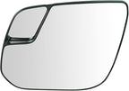 TRQ Driver Side Mirror Glass Heated with Spotter Glass Compatible with 2015-2017 Chevrolet Colorado GMC Canyon GM1324178