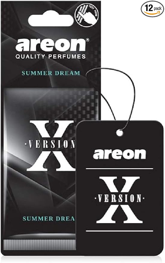 AREON X AXV09 Hanging Best Car Air Freshener Summer Dream Scent, Paper Hanging Ornaments, Long Lasting Scent for Car or Home 
