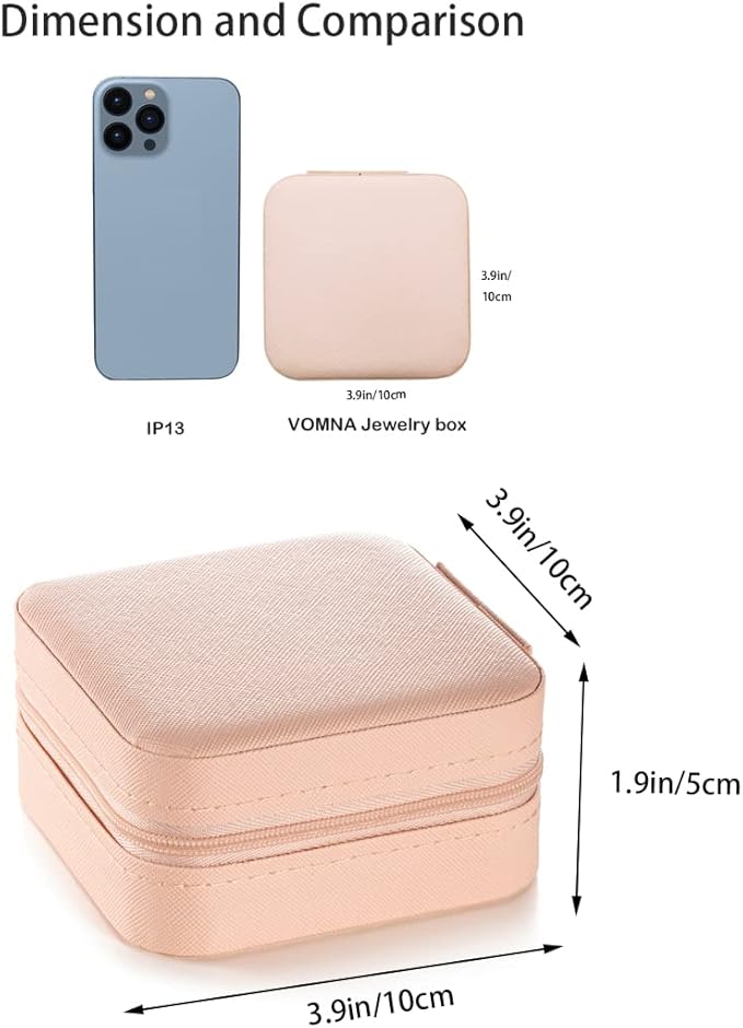 5pack/PU Leather Travel Jewelry Case, Mini Jewelry Box, Small Jewelry Organizer Portable Display Jewelry Storage Case for Rin