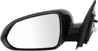TRQ Driver and Passenger Side Power Heated Mirror Set Smooth Black Paint to Match Compatible with 2021-2023 Kia Rio KI1320291