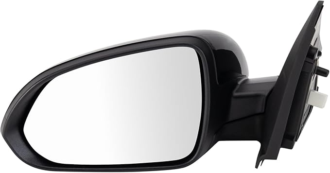 TRQ Driver and Passenger Side Power Heated Mirror Set Smooth Black Paint to Match Compatible with 2021-2023 Kia Rio KI1320291