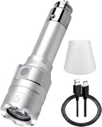 Small Flashlight Rechargeable with Diffuser 12 Volt Car Cigarette Lighter & USB C Charge for Auto Vehicles Emergency, Car Esc