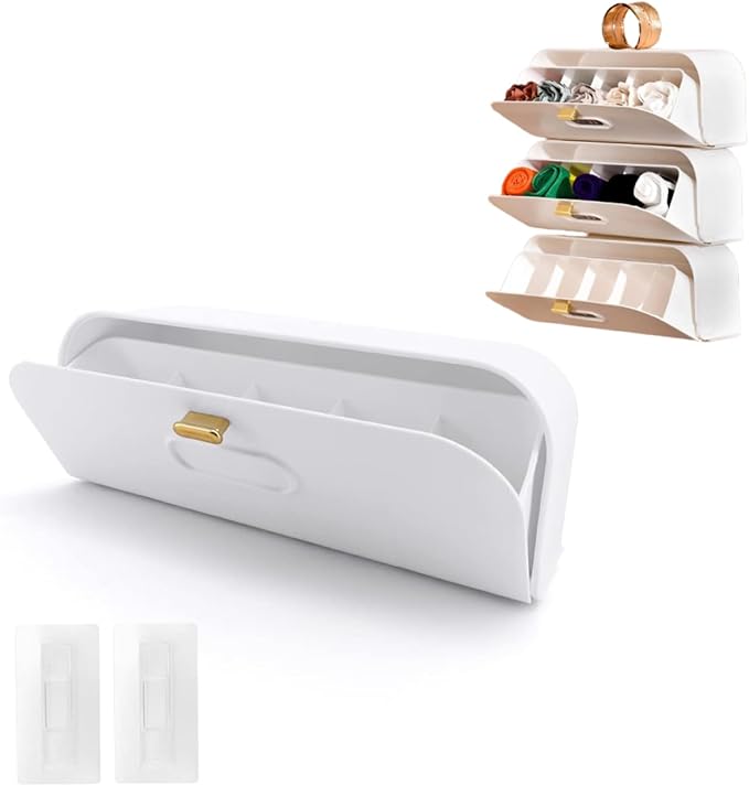 Underwear Socks Storage Box, Multifunctional Storage Box, Plastic Wall Mount Underwear Drawer Organizer, Can Be Used to Store