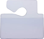 100 Clear Rigid Vinyl Horizontal Vehicle Hang Tag Parking Pass Holders by Specialist ID