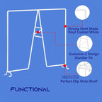 Wire Shelf Dividers - White Closet Organization & Storage Organizer - No Tool Shelf Divider for Wire Shelves - Metal Shelf Ac