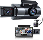 Dash Cam Front and Rear, 1080P Dual Dash Camera, WiFi & App Control, IR Night Vision, 170° Wide Angle, G-Sensor, Parking Mode
