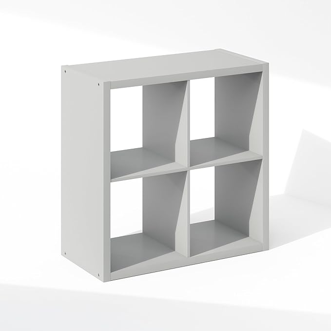 Furinno Cubic Closet Organizers and Storage, 4-Cube Closet Organizer, Open Shelf Closet Storage, Extra Thick Frame for Wardro