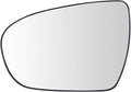 TRQ Driver Side Power Heated Mirror Glass with Backing Plate Compatible with 2011-2016 Kia Optima, Hybrid, Snap On, KI1324114