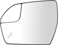 TRQ Driver Side Mirror Glass Heated Blind Spot Spotter Compatible with 2018 Ford Expedition 2018 Lincoln Navigator