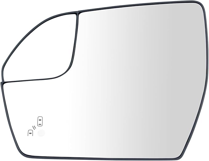TRQ Driver Side Mirror Glass Heated Blind Spot Spotter Compatible with 2018 Ford Expedition 2018 Lincoln Navigator