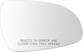 TRQ Passenger Side Mirror Glass Convex Clear Snap On Compatible with 2017-2022 Kia Sportage KI1325123