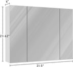 DICTAC Bathroom Medicine Cabinet with Mirrors 31.5x23.62 Inch Storage Cabinet with Mirror Wall Mounted Bathroom Mirror with A