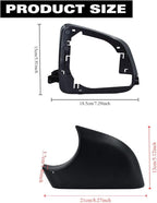 Fits For Tesla Model Y Left driver Side Wing Mirror Cover and Mirror Frame Set Rearview Lower Holder Tray Cap Housing 2021-2024(left side black)