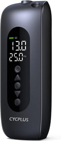 CYCPLUS Tire Inflator Portable Air Compressor, Cordless 150PSI Portable Air Pump with Accurate Pressure Dual LED Display, 2X Fast Inflation for Cars, Bikes,Motorcycle Tires, Balls, Dual-Use Type AL2