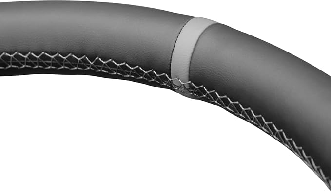MEWANT Hand Stitch Genuine Leather Steering Wheel Cover Wrap for Ford F-150 F-250 F-350 F-450 F-550 F-600 F-650