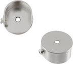 T Tulead Silver Closet Rod End Supports U Shape Flange Socket Holders Aluminum Alloy Shower Rod Holder Pack of 8 with Screws