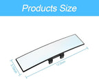 Car Rearview Mirrors, Shock Resistant Interior Clip-on Panoramic Rear View Mirror for Car, Wide Viewing Range, 12 inch HD Universal Use for Cars, SUVs, Trucks, Vehicles (White)