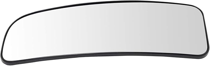 TRQ Passenger Side Lower Mirror Glass Non Heated Convex Towing Mirror with Backing Plate For Factory Equipped Mirrors Compati