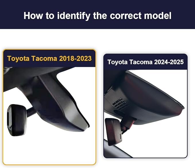 Fitcamx Front 4K and Rear 1080P Dash Cam Adapts for Toyota Tacoma 2018 2019 2020 2021 2022 2023 Limited TRD Sport Off-Road Pr