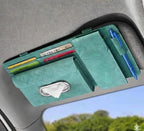 Multifunctional Car Visor Organizer (Suede leather - Blue)
