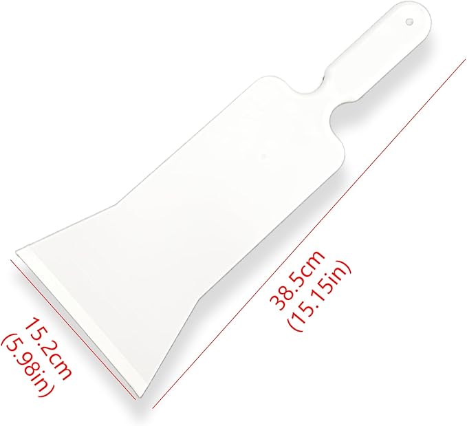 Long Handle Bulldozer Squeegee Window Tint Tools for Front & Rear Back Window Film Auto Flat Glass Tint - White