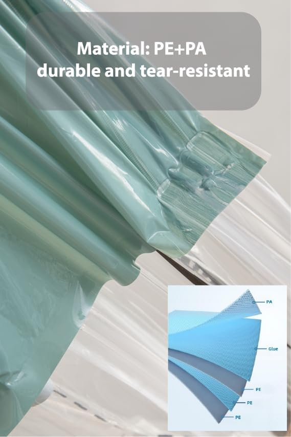 Vacuum Storage Bags for Clothing - NeatNest 6 Pack Roll-Up, 40×60cm (15.7"×23.6"), No Vacuum Needed, Compression Packing Bags