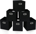STOREONE Fabric Storage Bins Cubes Baskets Containers-(11X11X11) with Dual Handles Cube Storage Organizer Bins for Shelf Clos