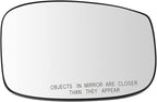 TRQ Passenger Side Mirror Glass Heated Snap On Compatible with 2018-2019 Honda Odyssey