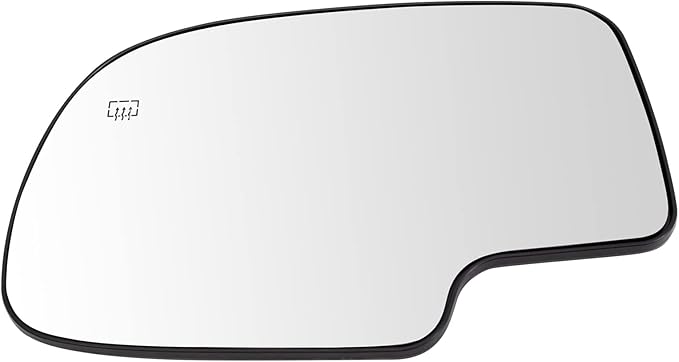 TRQ Driver Side Mirror Glass Heated Without Turn Signal Without Auto Dim Compatible with 1999-2006 Cadillac Escalade ESV EXT 