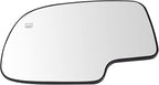 TRQ Driver Side Mirror Glass Heated Without Turn Signal Without Auto Dim Compatible with 1999-2006 Cadillac Escalade ESV EXT 