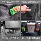 Meolsaek Kick Mats Back Seat Protector, Waterproof Oxford Seat Back Protector, Car Seat Back Protector for Kids, Back of Seat Protector for Kids Feet Car Seat (Black B -1pc)