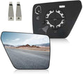 Passenger Heated Mirror Glass Replacement for Ford F150 2021 2022 2023 2024, Right Side Rearview Mirror with Blind Spot Light and Backing Plate Fits F150 2021 2022 2023 2024