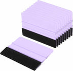 HARFINGTON 10pcs Car Vinyl Scraper 4inch Vinyl Squeegee Felt Edge Squeegee Tool for Car Window Tint Wallpaper Decal Sticker Installation Crafts Car Wrap Paste, Purple