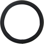 BDK Ergonomic Soft Grip Steering Wheel Cover - Sporty Leather Grip for Standard Size Wheels 14.5-15 inch Black
